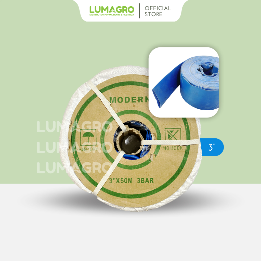 Selang Irigasi Terpal 3inch 2inch Eceran 1 Meter Modern Saluran Penyiraman Air Sawah 100cm