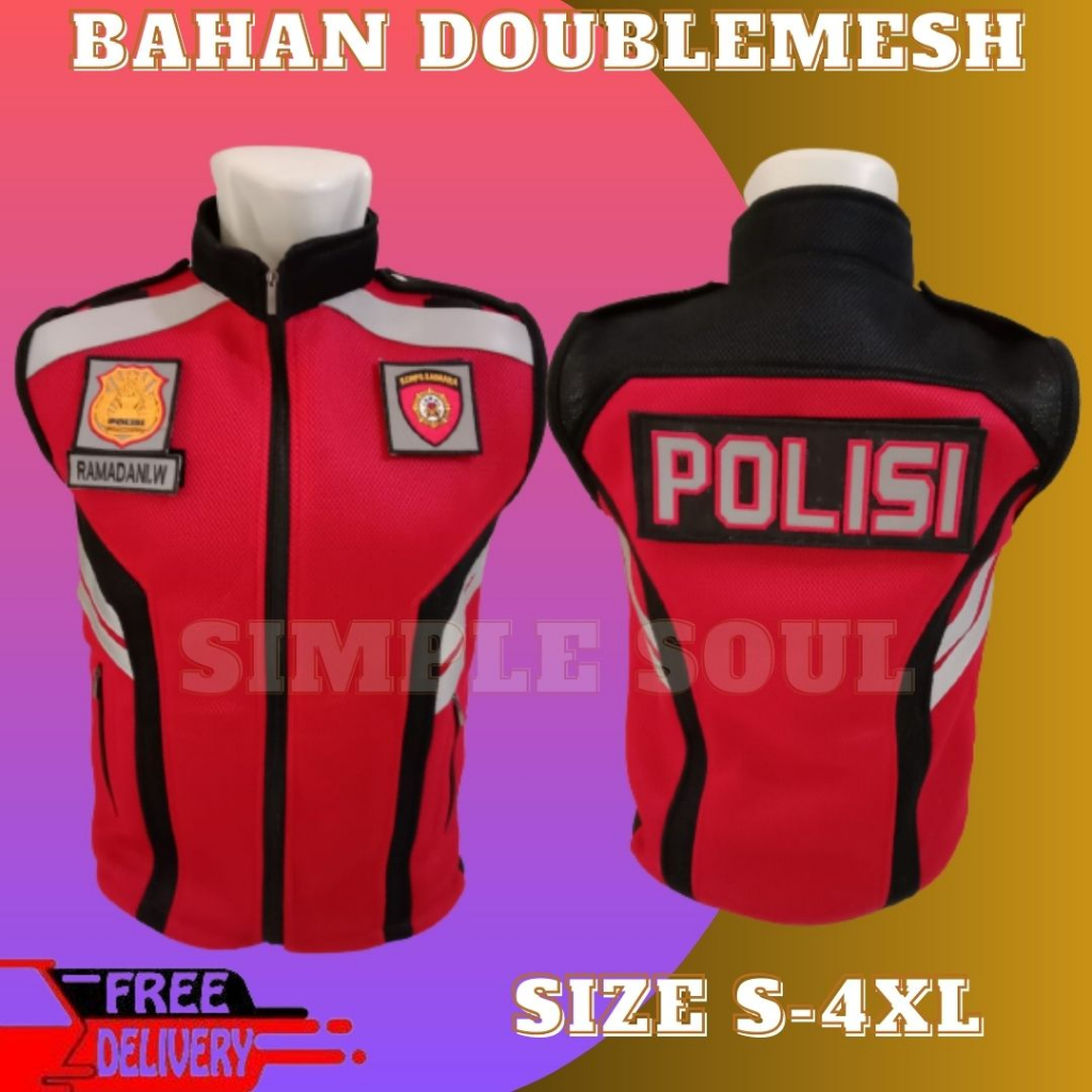 Rompi Polisi | Rompi Polisi Sabhara | Rompi Polisi Tebal Vest POLISI/SABHARA/LANTAS/POLANTAS/PATWAL 