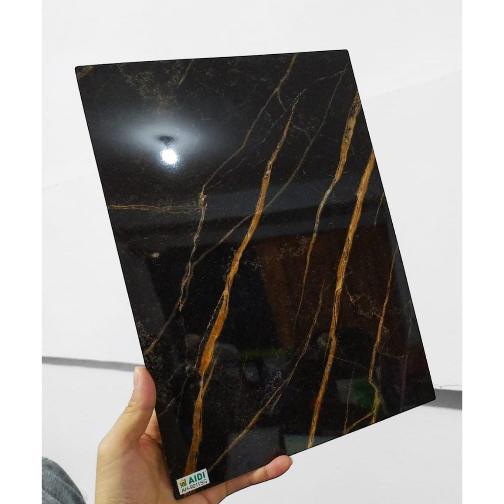 AH 9011SG GOLD CLOUD MARBLE HPL AIDI HPL MARMER HPL GRANIT HITAM HPL BLACK GRANIT HPL STONE HPL KILA