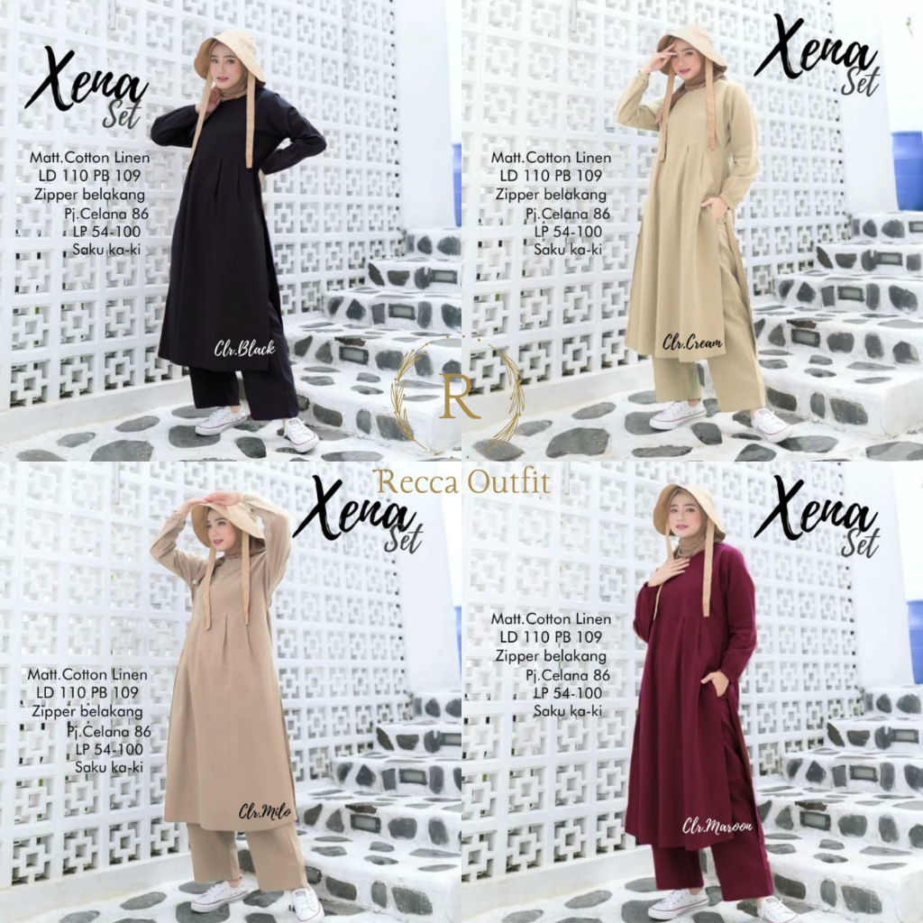 Xena One Set Baju Setelan Wanita Setcel Terbaru Ld 110 Oneset Harian Kuliah Kerja Kantor