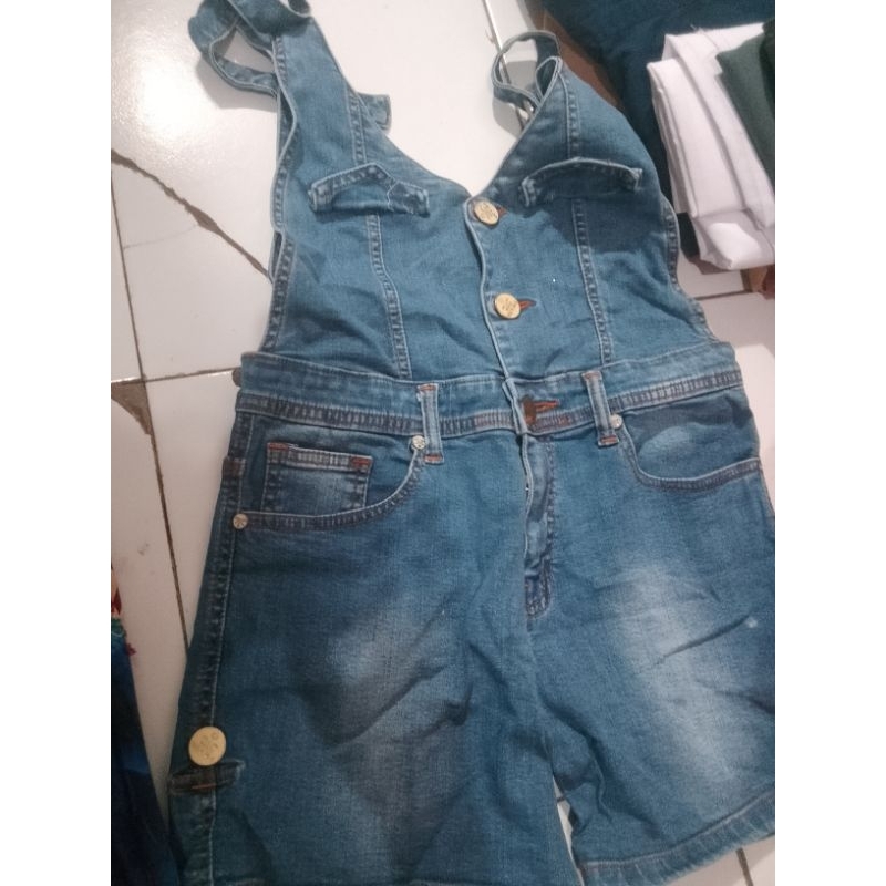 overal jeans wash preloved merk prada