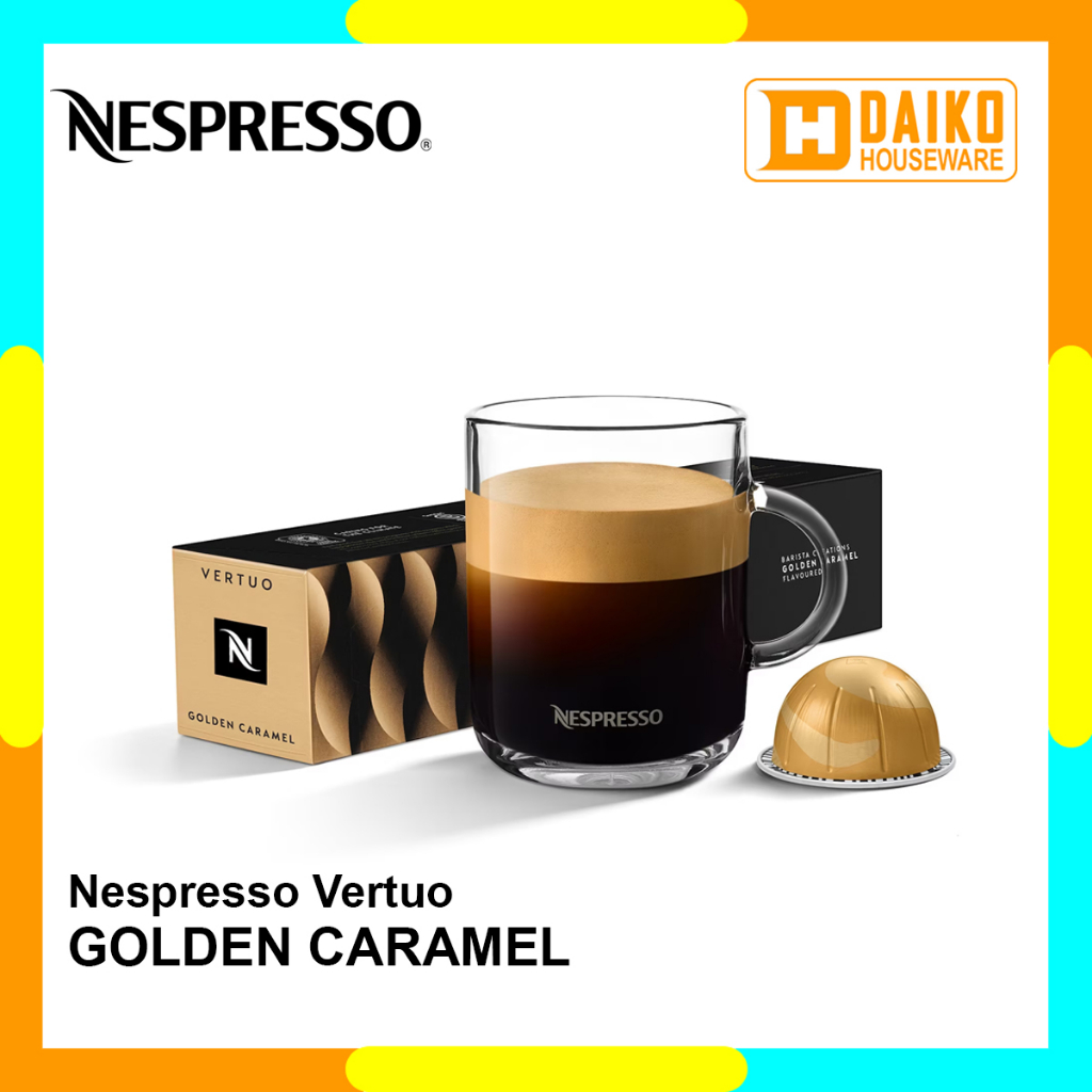 

Capsule Nespresso Vertuo Golden Caramel Flavoured - Kopi Kapsul Barista Creations Series