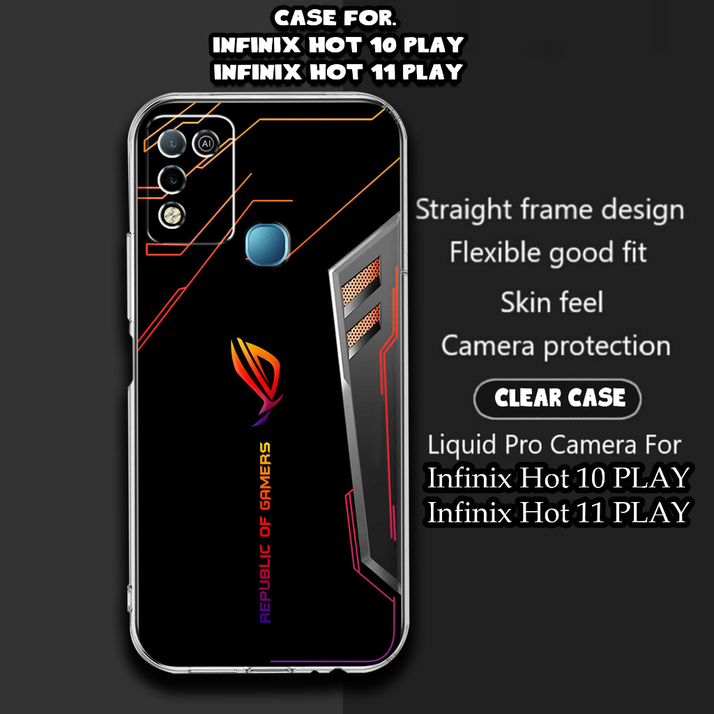 CASE Infinix HOT 11 PLAY / Infinix HOT 10 PLAY Motif [ROG GAMERS] TERLARIS CASING Infinix HOT 11 PLA