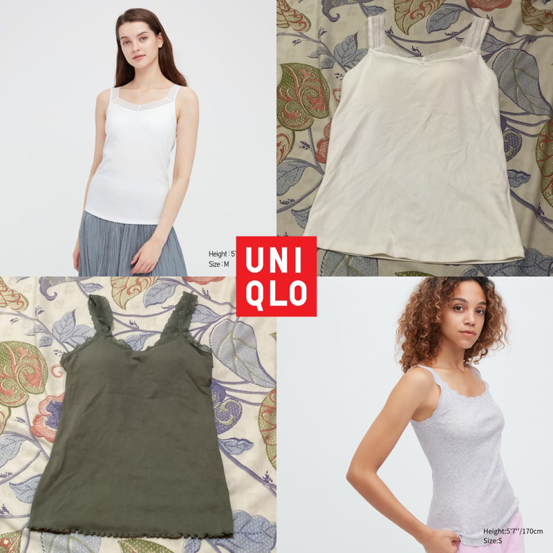 [RARE‼️] UNIQLO AIRISM Camisole bra top lace ribbed PART 10