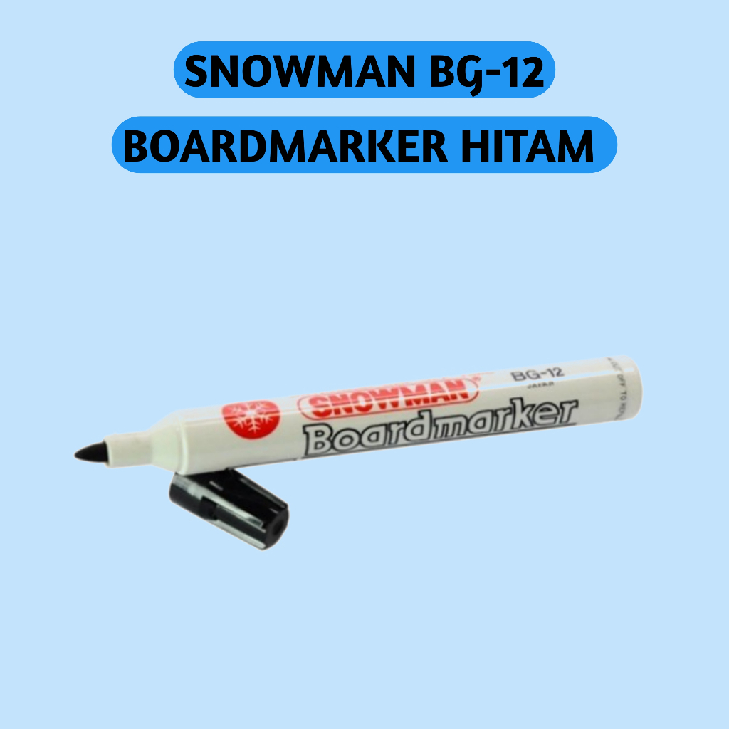 

Snowman Spidol Whiteboard Papan Tulis Non Permanen Hitam