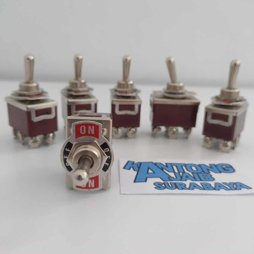 Toggle Switch On Off On Toggle 6pin 15A Toggle 6 Kaki Besar Toggle On Off On 6013
