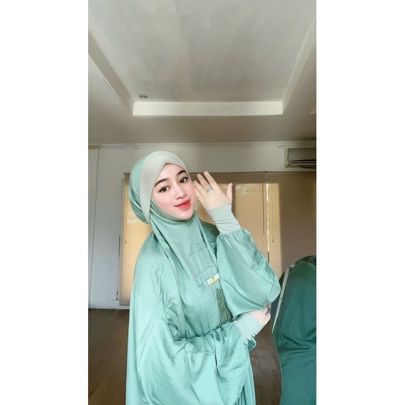 mukena Qonita/mukena terusan terompah