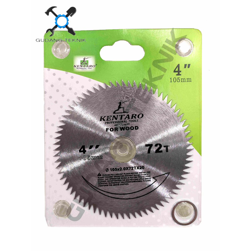 Mata Pisau Circular Saw 4" 72T KENTARO 4"x2x72Tx20mm / Mata Gergaji Potong Kayu 4 Inch 72T Circular 