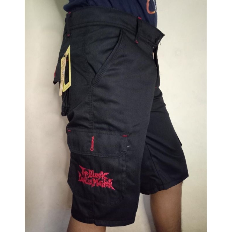 Celana Pendek Cargo Black Metal Original