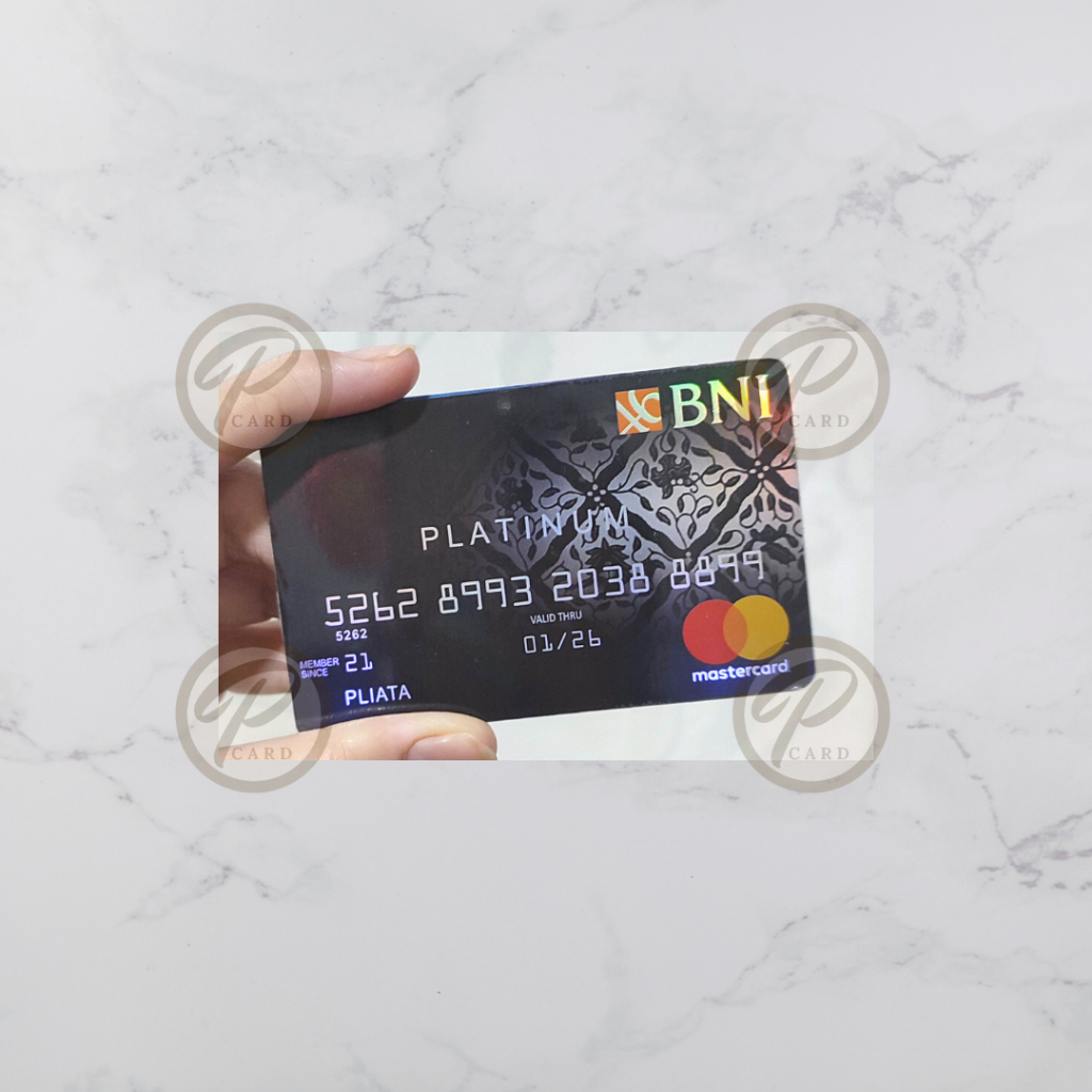 [FAKE] BNI Platinum Hologram Card Sticker - Card Cover Skin Sticker - PLIATA Stiker Kartu ATM, E-Mon