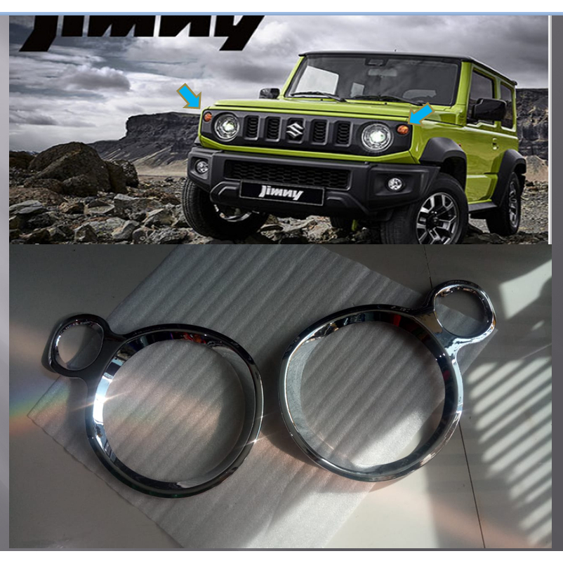 Garnish Lampu Depan Suzuki Jimny 2019 CHROME - GARNISH LIST LAMPU DEPAN MOBIL JIMNY 2019 CHROME - AC