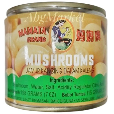 

Mushroom Jamur Kancing / Mamata Jamur kalengan 198 gr