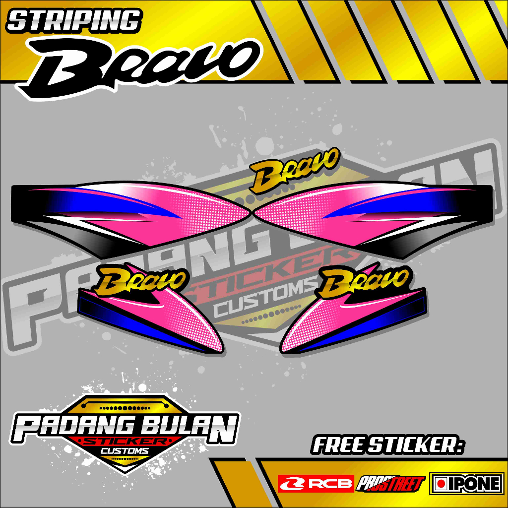 STRIPING VARIASI RC 100 BRAVO / STICKER LIST SUZUKI RC 100 BRAVO