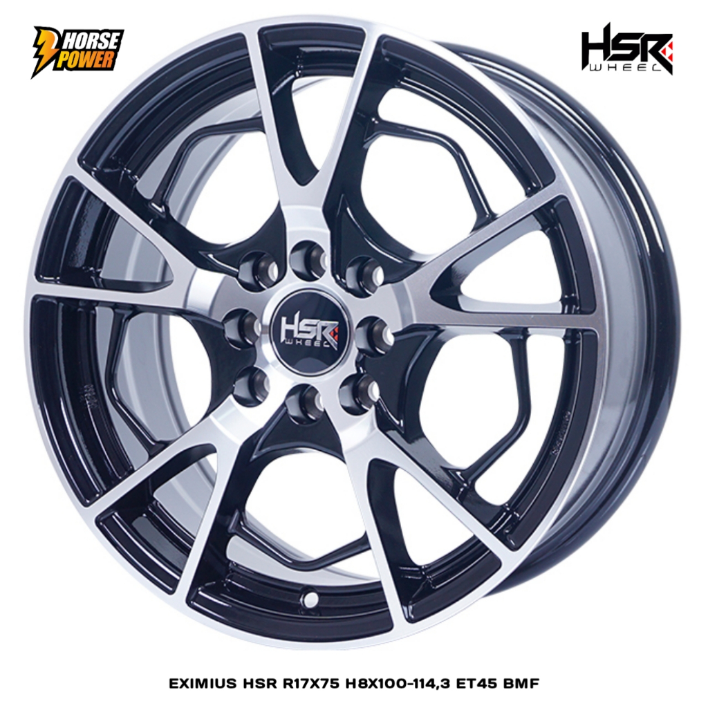 Velg Mobil R17 • Hsr Wheel Eximius • Untuk Mobil 4 Baut Roda • Ring17 Double Pcd 4x100 / 4x114.3