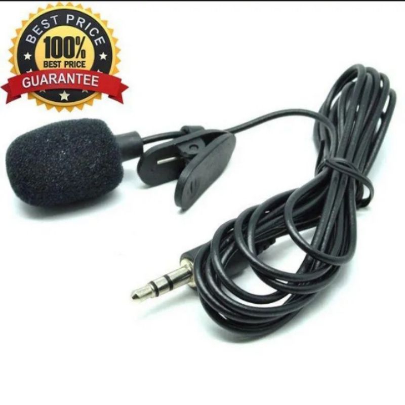 Mic clip on microphone audio splitter jack 3.5mm