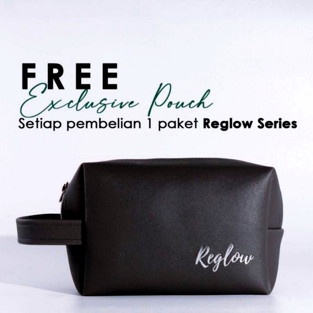 Pouch Reglow Exclusive Aksesoris - Tas Make Up Untuk Menyimpan Reglow Skincare Original Dr. Shindy