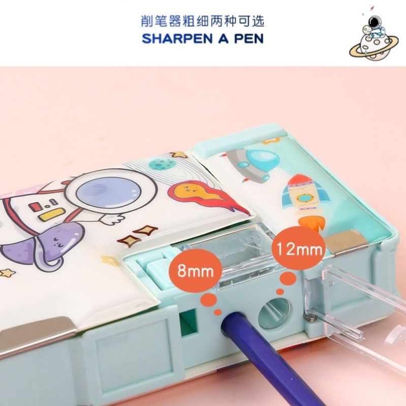 

Kotak Pensil Magnet Astronot Astronaut Jumbo / Pencil Case Anak Laki-Laki Perempuan