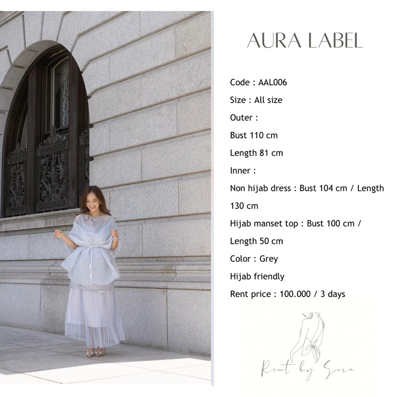SEWA / RENTAL BAJU DRESS KONDANGAN AURA LABEL AAL006