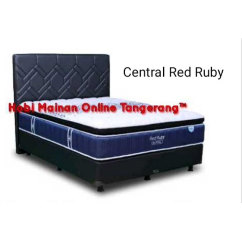 Springbed Central Gold Red Ruby Pocket Spring Encasement Pillow Top Blue Gel