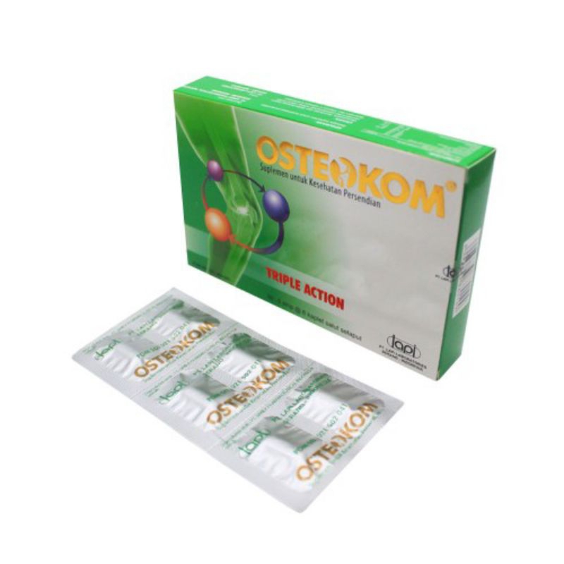 Osteokom Strip isi 6 Kaplet/Suplemen Untuk Sendi;osteokomkap