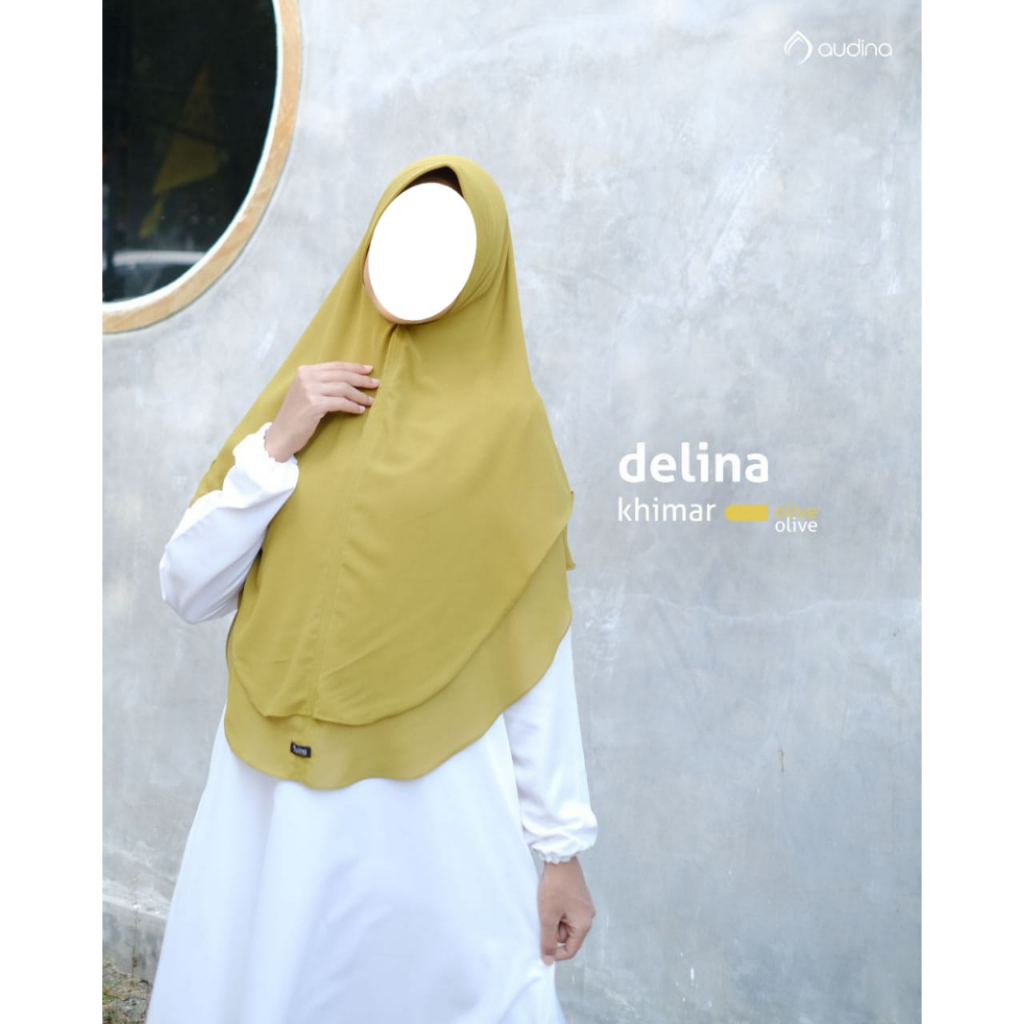 Delina Khimar by Audina / Khimar 2 Layer / Khimar Polos / Khimar Cantik / Audina Ori / Audina Indone