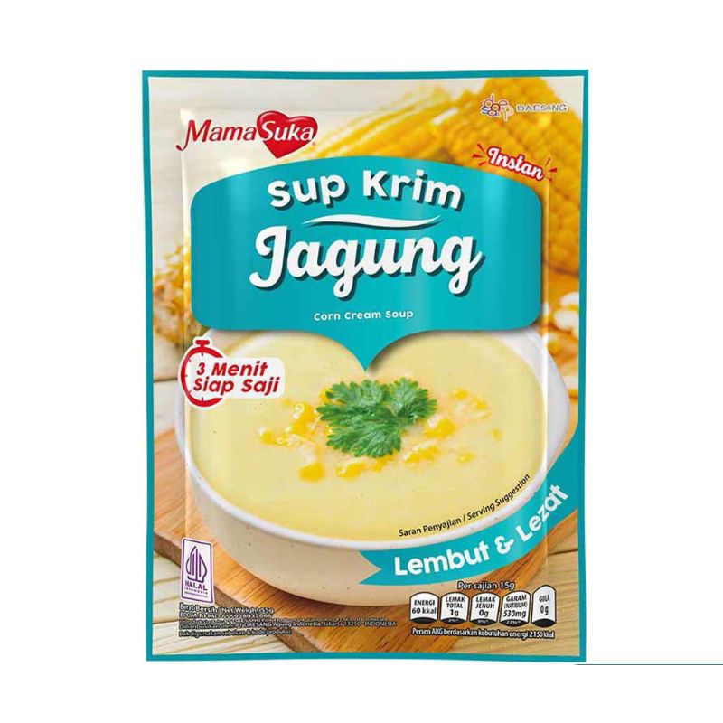 

SUP KRIM JAGUNG | MAMA SUKA SUP KRIM JAGUNG INSTAN 55G | SUP INSTAN | VEGAN FOOD