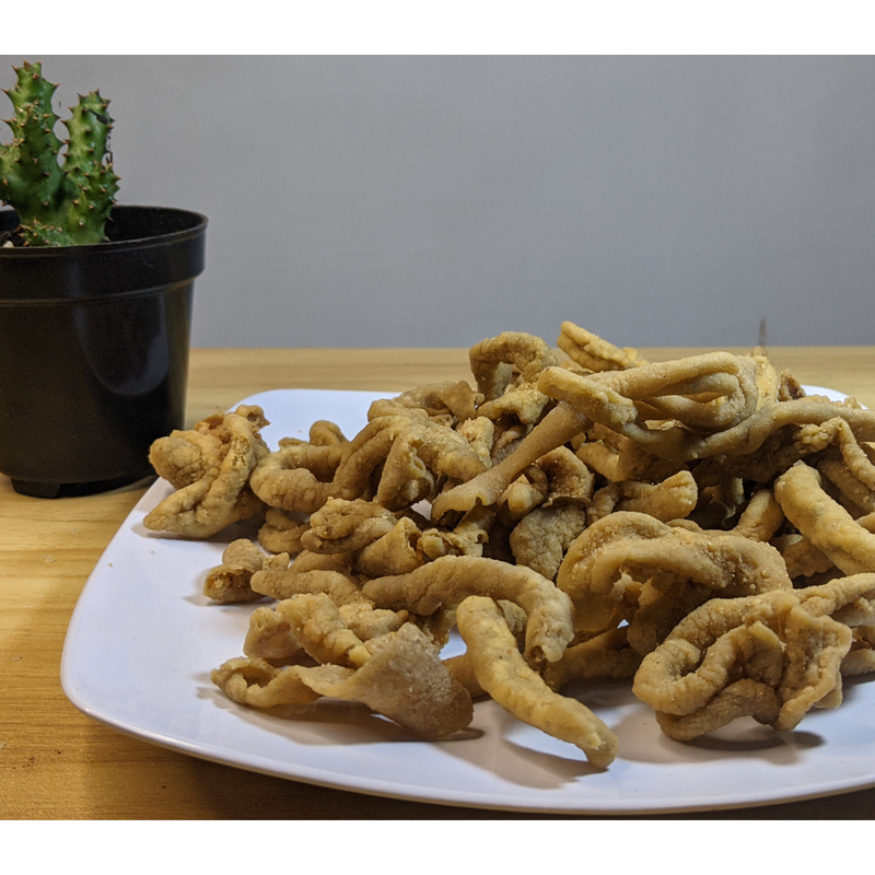 

Keripik usus original kemasan 250 Gram, lezat harga terjangkau