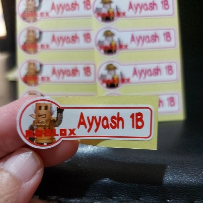 

Roblox Stiker Nama Peralatan Sekolah Stiker Karakter Roblox Label Nama anak Instan 1 hari jadi