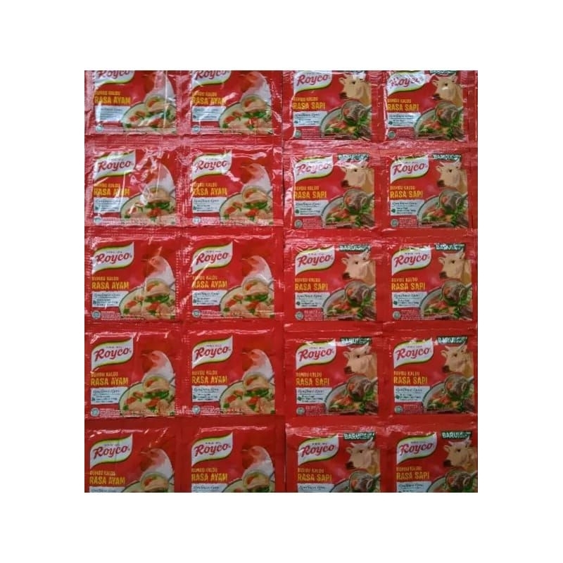 

ROYCO BUMBU PENYEDAP SERBA GUNA RASA AYAM & SAPI ISI 12 SACHET @8 gr