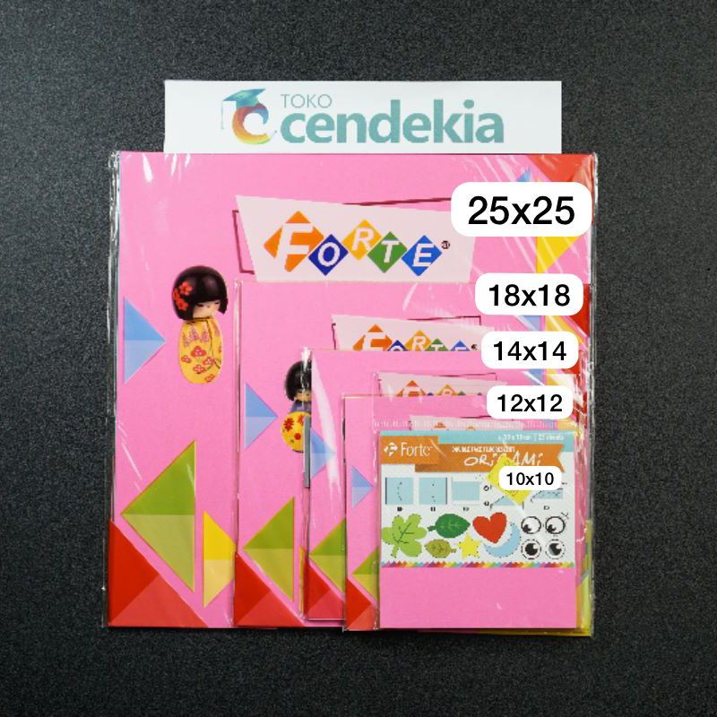 

Kertas Lipat Origami FORTE 18 x 18 cm 20lbr