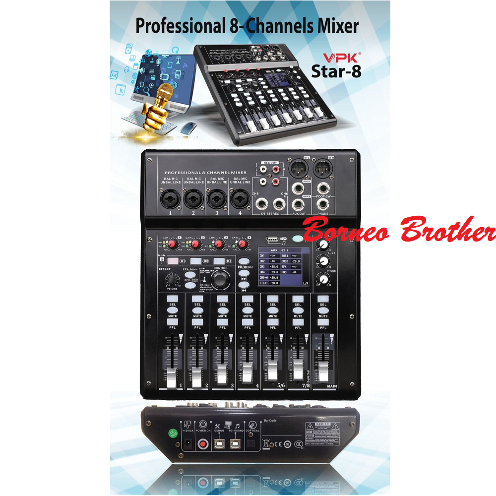 VPK Star-8 Star 8 Original Mixer Digital 8 Channel