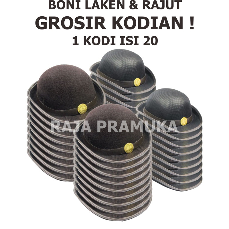 Topi Boni Pramuka Putri isi 20 Kodian Boni Rajut Laken kodian Topi Pramuka Grosir