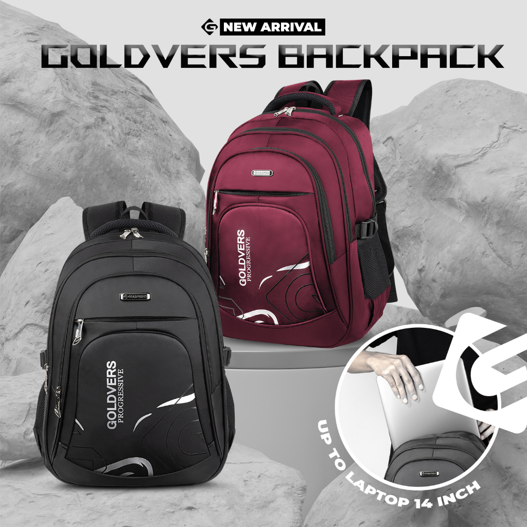 Tas Ransel POLO GOLDVERS  Unisex ORIGINAL BackPack Free Raincover Sekolah Kuliah Kerja