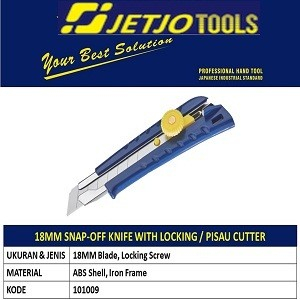 

JETJO PRO 101009 Pisau Cutter / SnapOff Knife 18MM with Locking / Unlocking