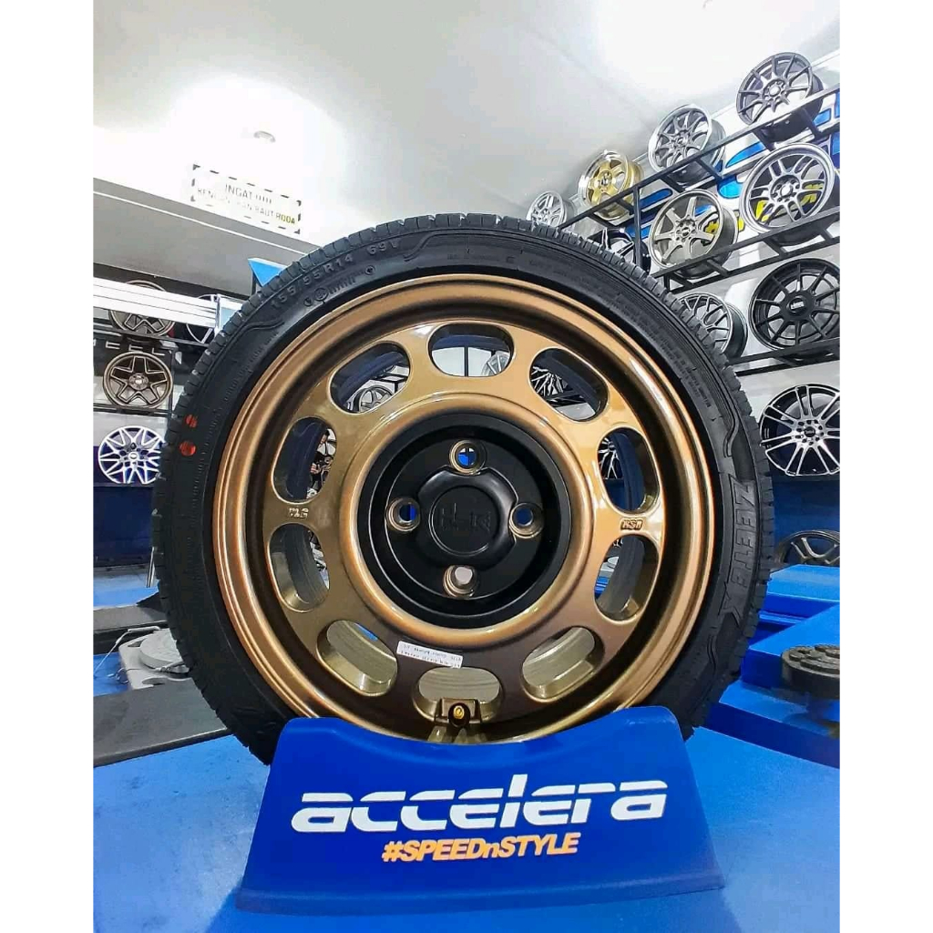 PAKETAN VELG HSR KLG R14 + BAN 155/55 R14 MERK ZEETEX BUAT WULING AIR EV