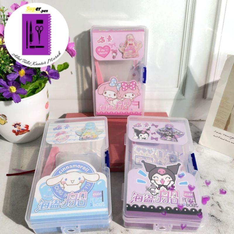 

PAKET DIY KORA-KORA DAN STICKER SANRIO HS-8100 KREATIFITAS LUCU KERAJINAN ANAK IMUT KADO UNIK