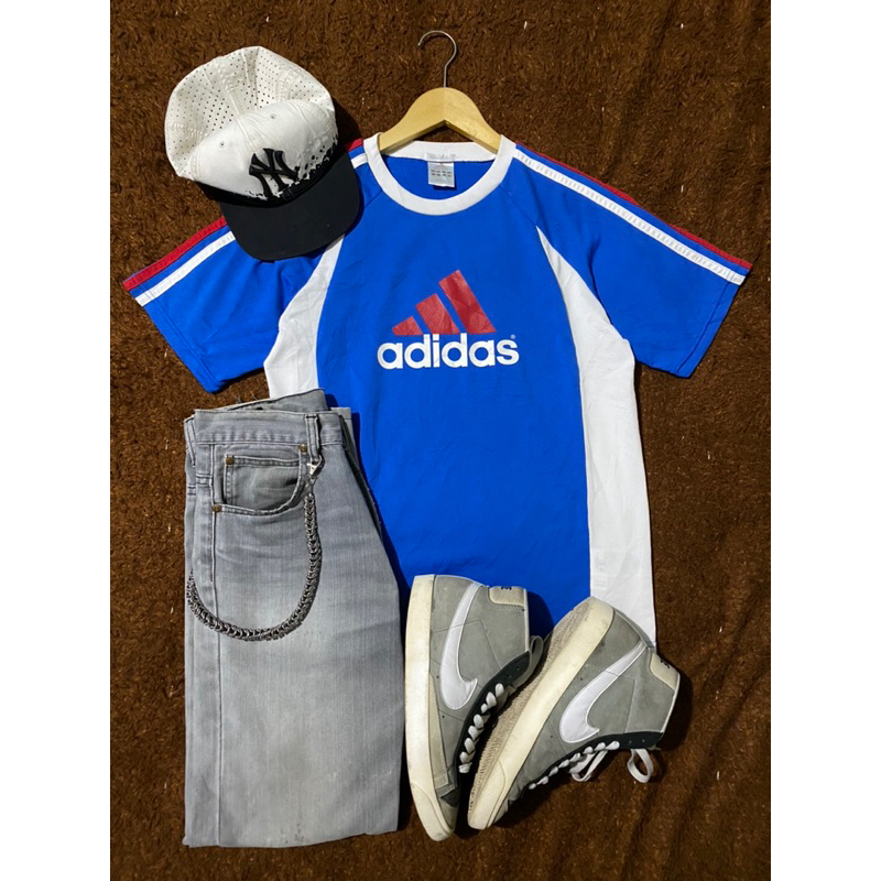 JERSEY/ADIDAS VINTAGE BIG LOGO CENTER (3TONE)SECOND ORIGINAL