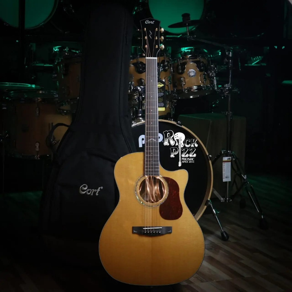 CORT GOLD-A6 A 6 A6 BOCOTE NATURAL ACOUSTIC ELECTRIC GUITAR W/CASE