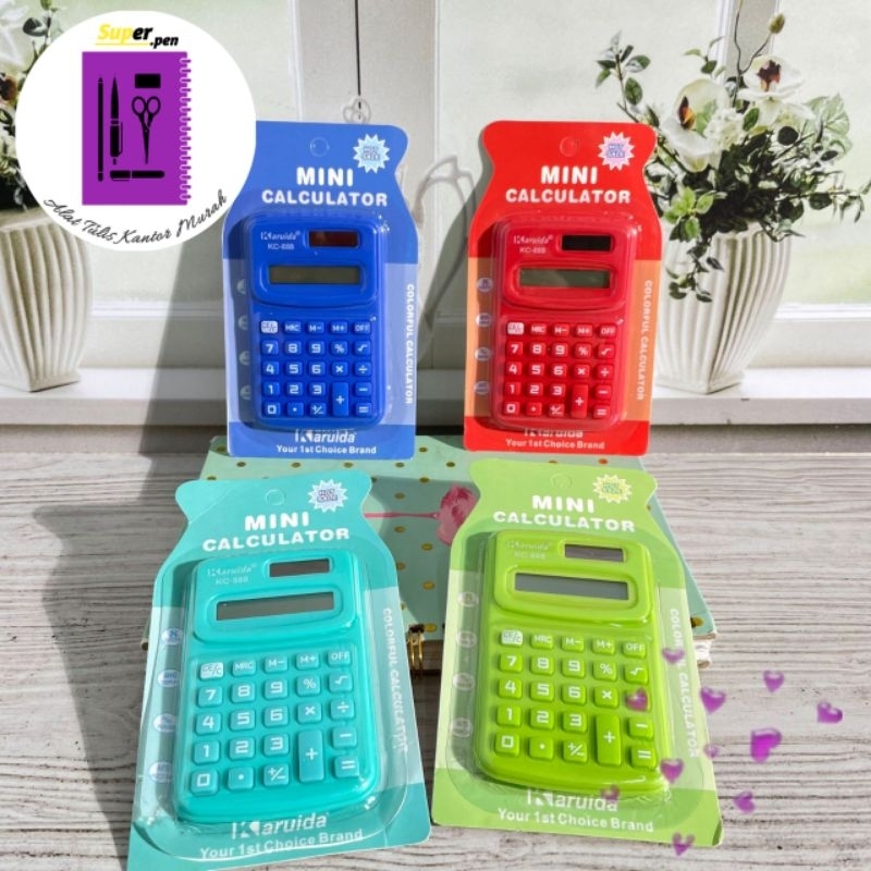 

KALKULATOR KARUIDA MINI K-888 CALCULATOR ALAT MENGHITUNG SIMPLE LENGKAP PERLENGKAPAN ATK DAN SEKOLAH ALKALINK SUPER MURAH