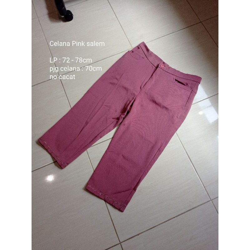 Celana wanita pink salem / celana kantor / woman pants