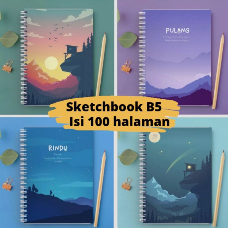 

SKETCHBOOK B5 ISI 50 LEMBAR 100 HALAMAN/BUKU SKETSA SKETCHBOK/BUKU GAMBAR B5 [18 X 25 CM ]