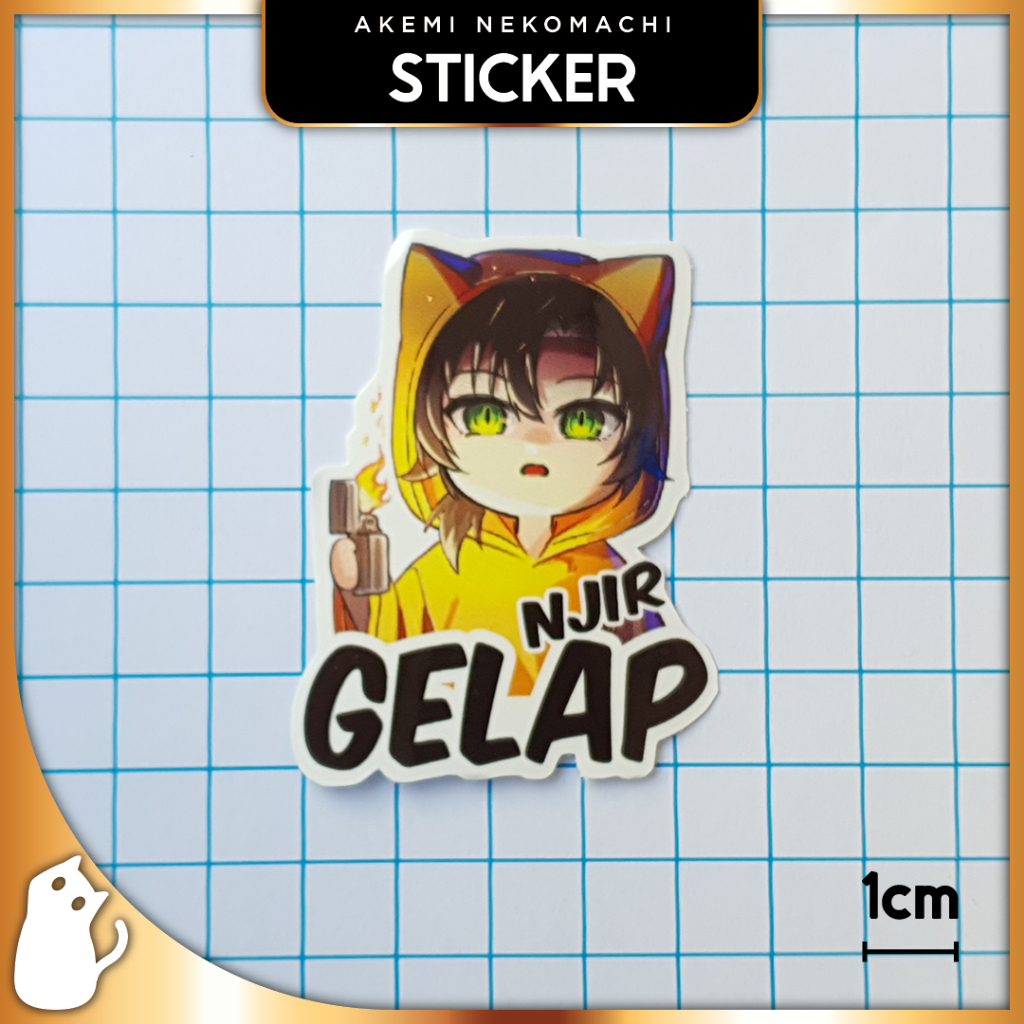 

GELAP TEXT - Akemi Nekomachi Sticker Vtuber