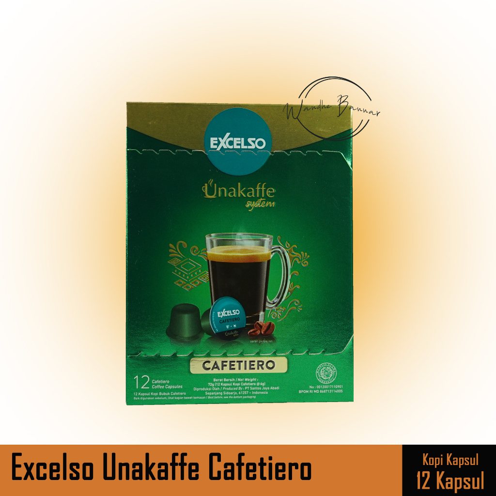 

Kopi Kapsul Excelso Unakaffe Cafetiero ( 12 Kapsul Kopi @6g )