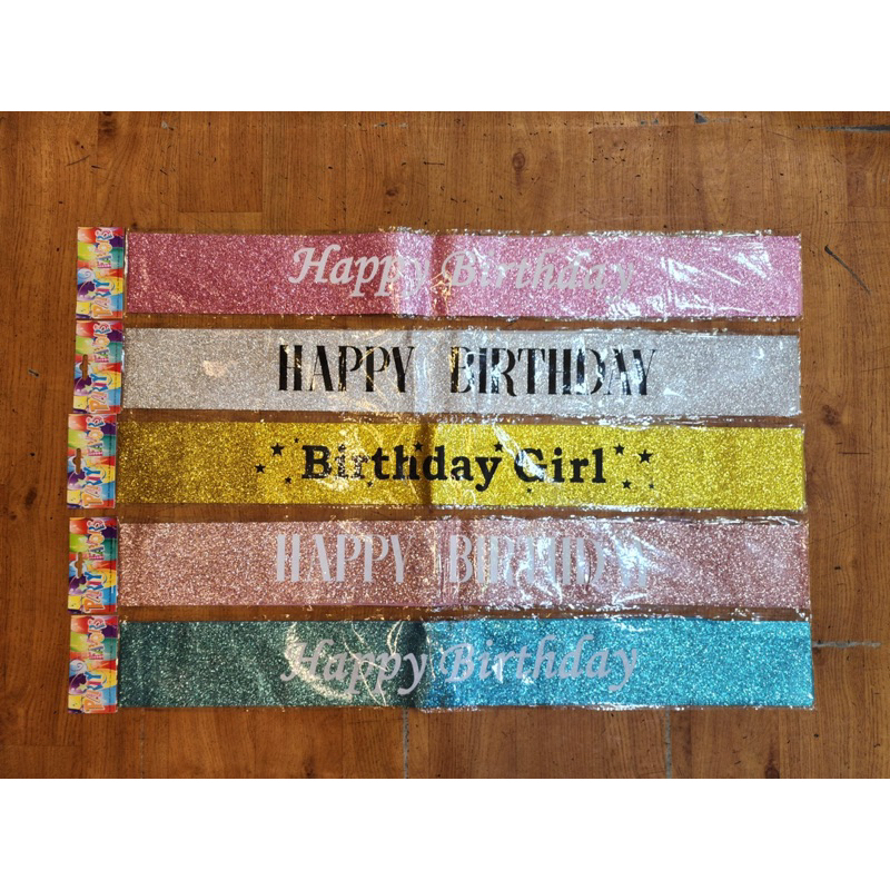 SLEMPANG SASH HAPPY BIRTHDAY GLITTER