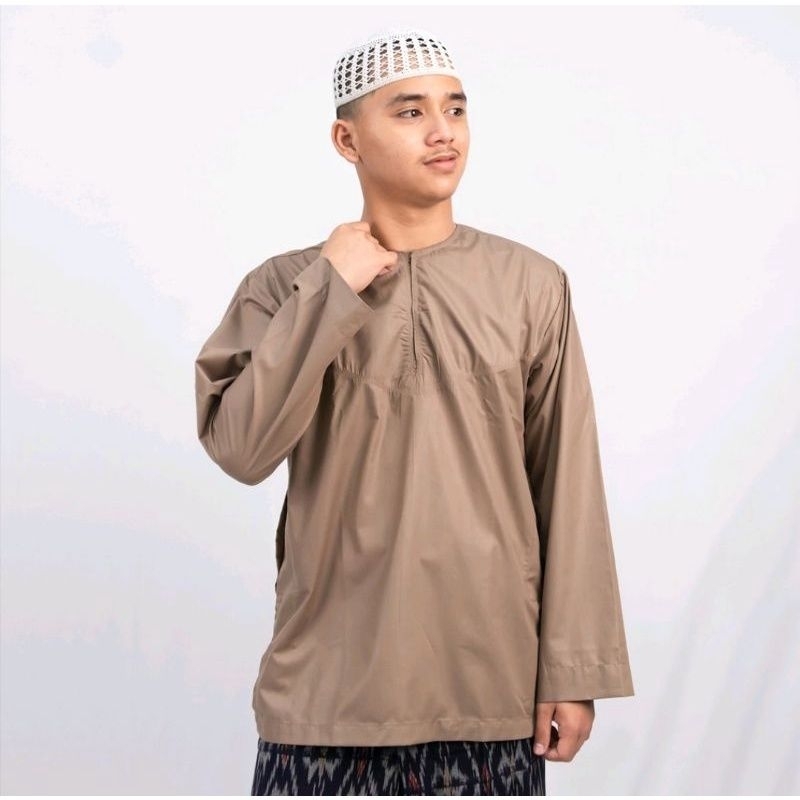 Koko pria Abudhabi lengan panjang/Dalwa/Baju muslim AbuDhabi Dalwa