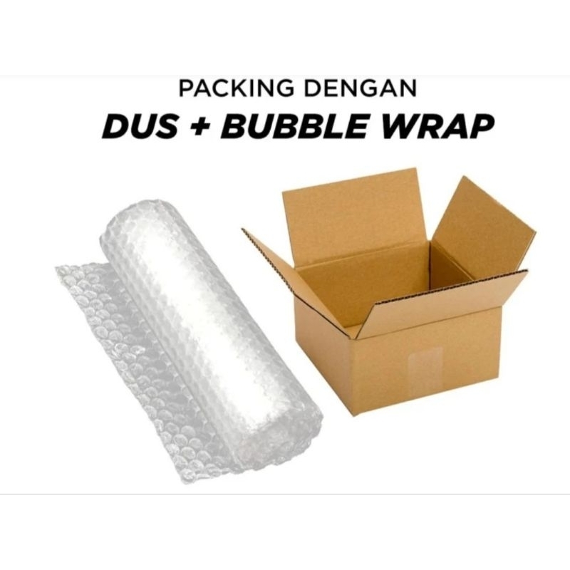 

bubble wrap + kardus
