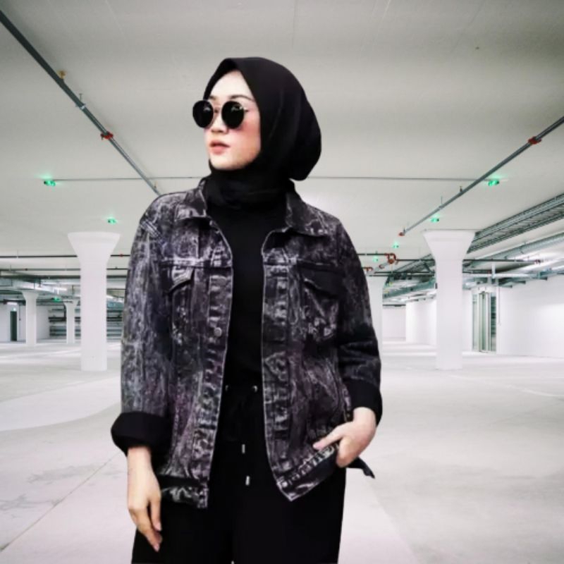 Jaket snow ld 120  jeans wanita  jumbo