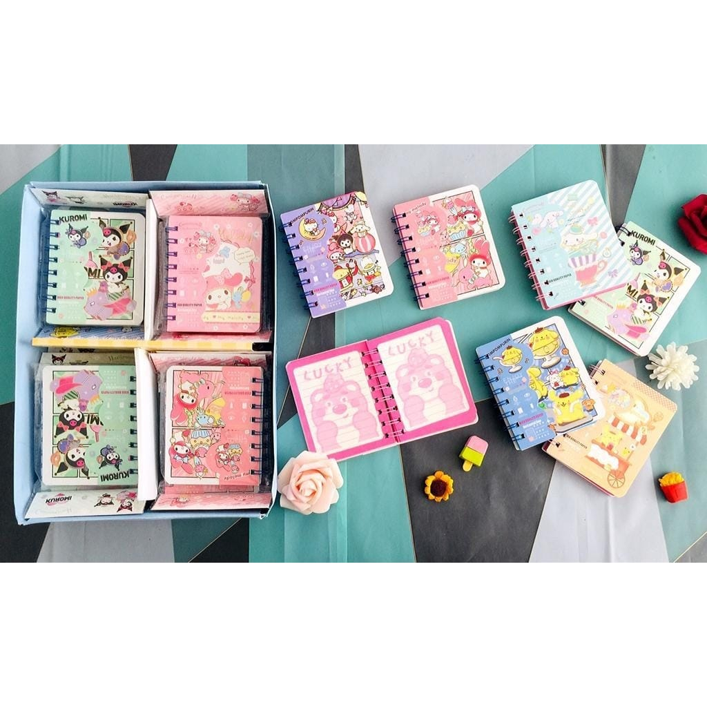 

AS888 - Buku Diary / Agenda Spiral A7 Motif Sanrio / Kuromi XQ-8806