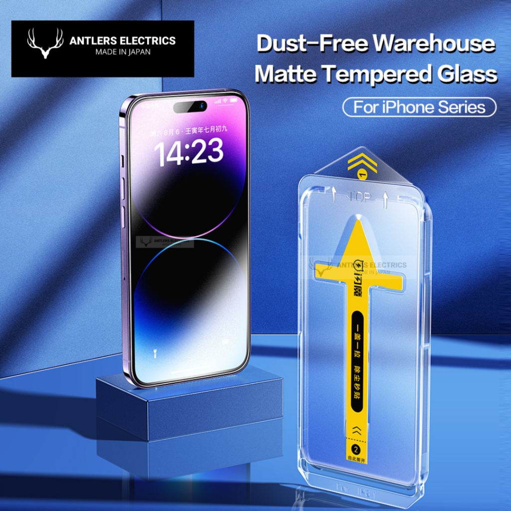 AntlersElectrics Antigores Tempered Glass Pelindung Layar Handphone Penuh Untuk iPhone 14  iPhone 14 Pro  14 Pro Max  iPhone 13 12 11 PRO PROMAX X XS XSMAX