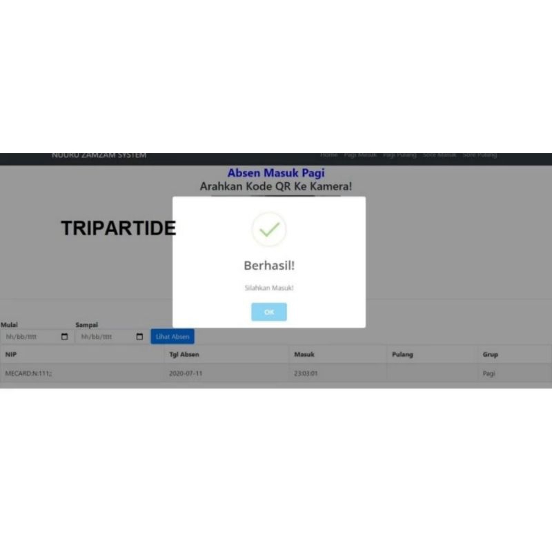 Aplikasi sederhana sistem absensi dengan barcode